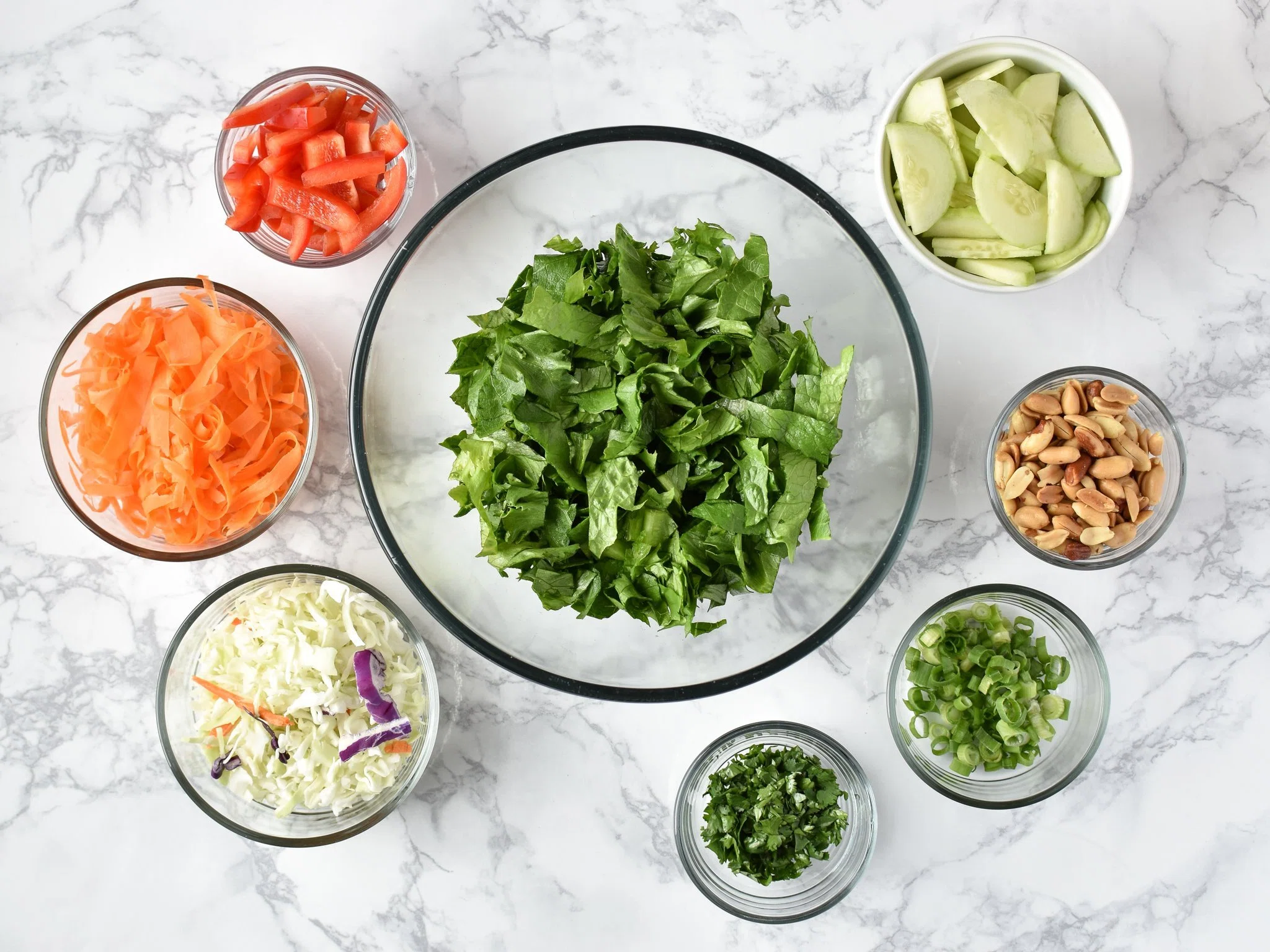 Meal Prep Chopped Thai Salad with Easy Peanut Dressing