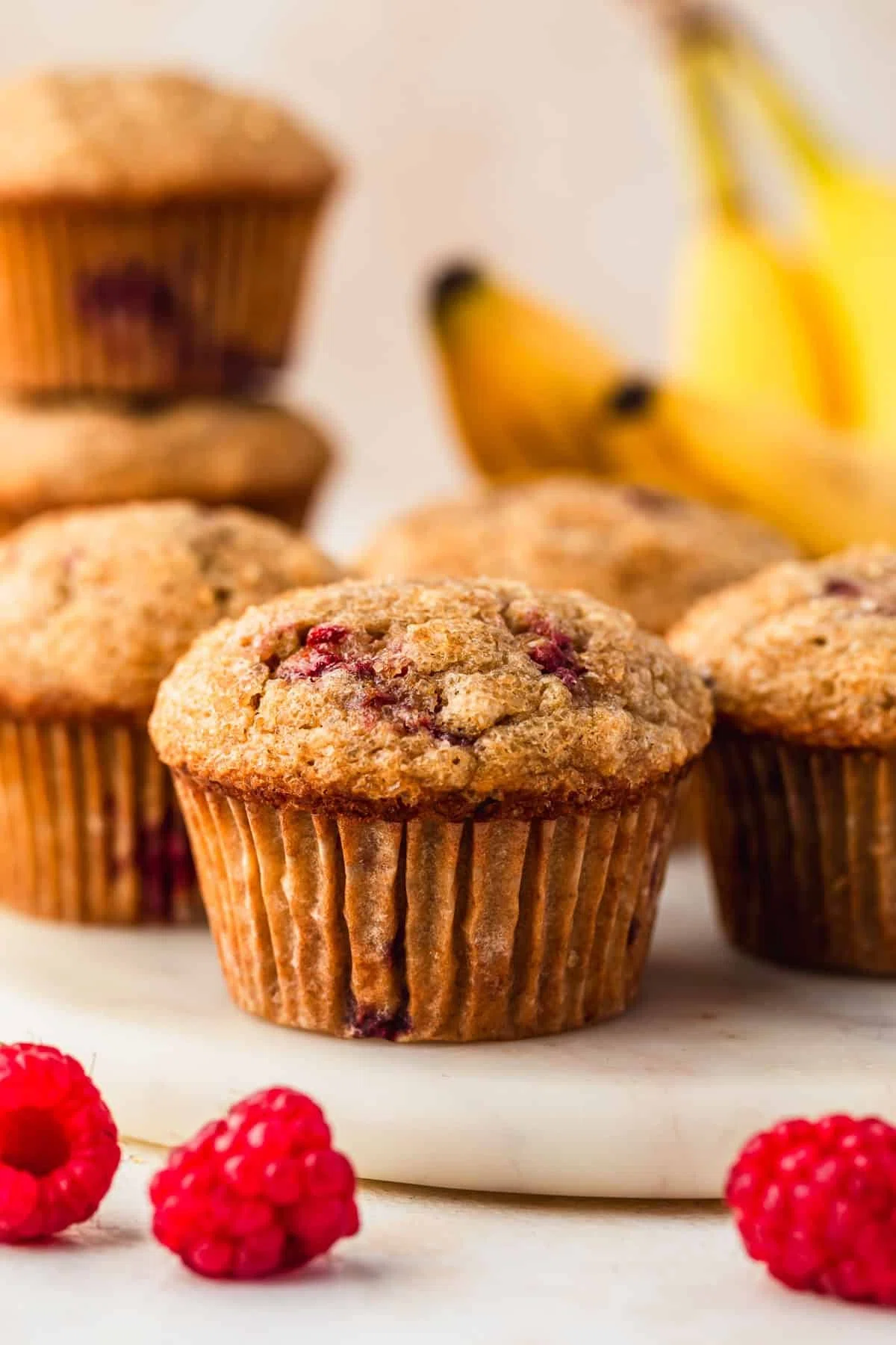 Easy Small Batch Raspberry Banana Muffins