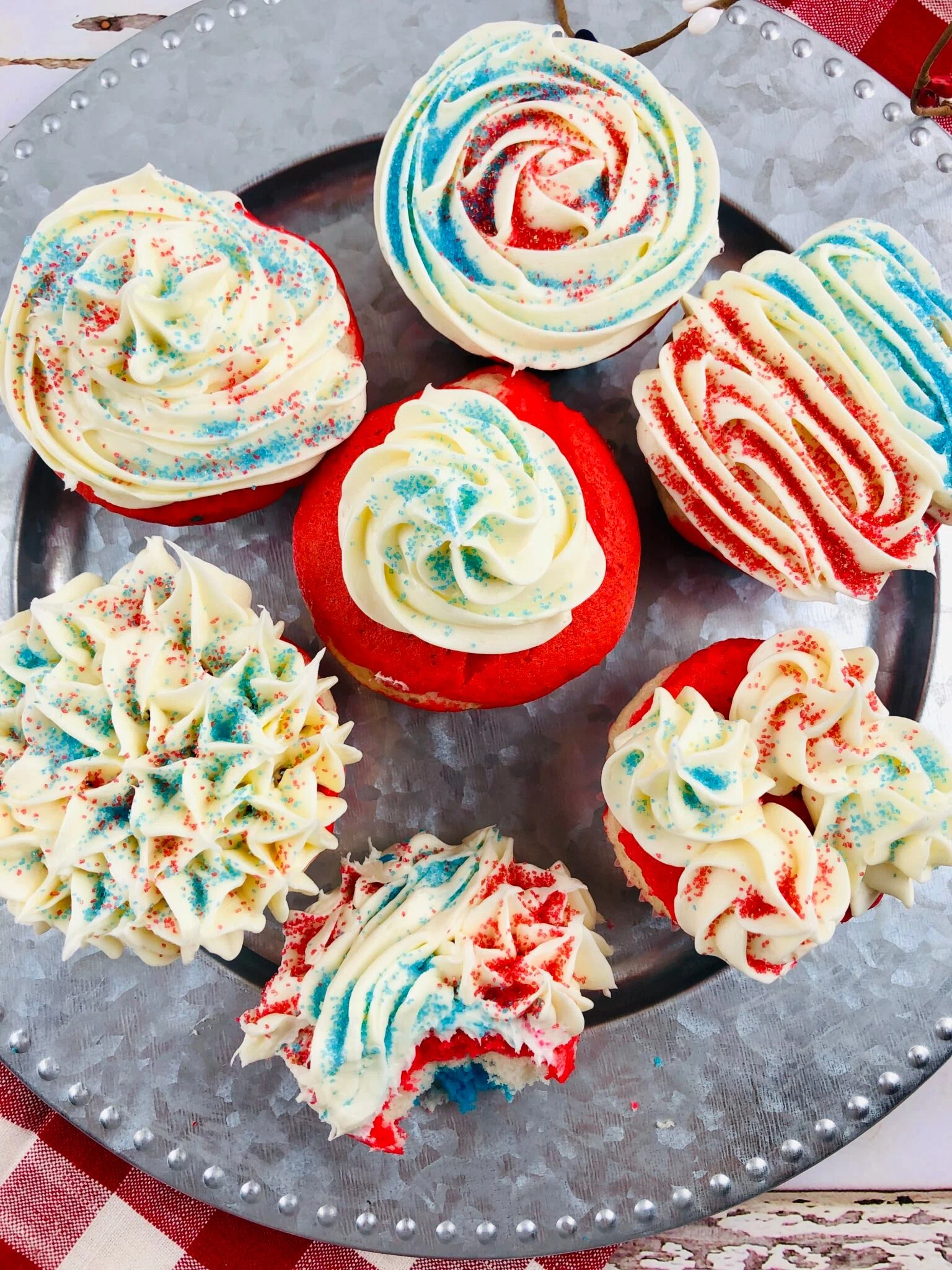 Red White and Blue Cupcakes