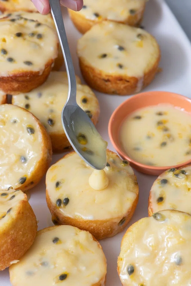 Passionfruit Pound Cake Muffins