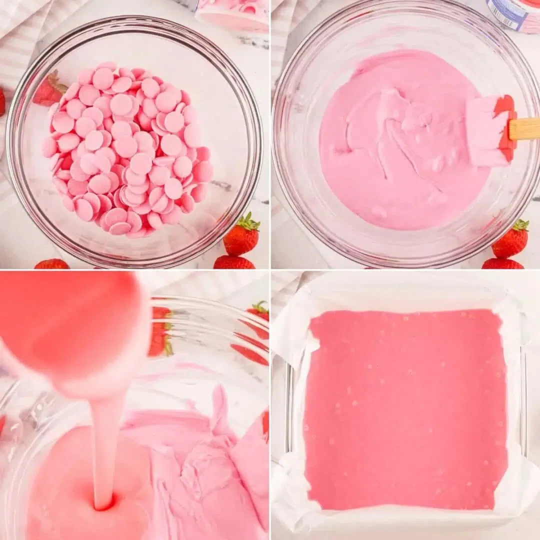Strawberry Fudge (2 Ingredients)