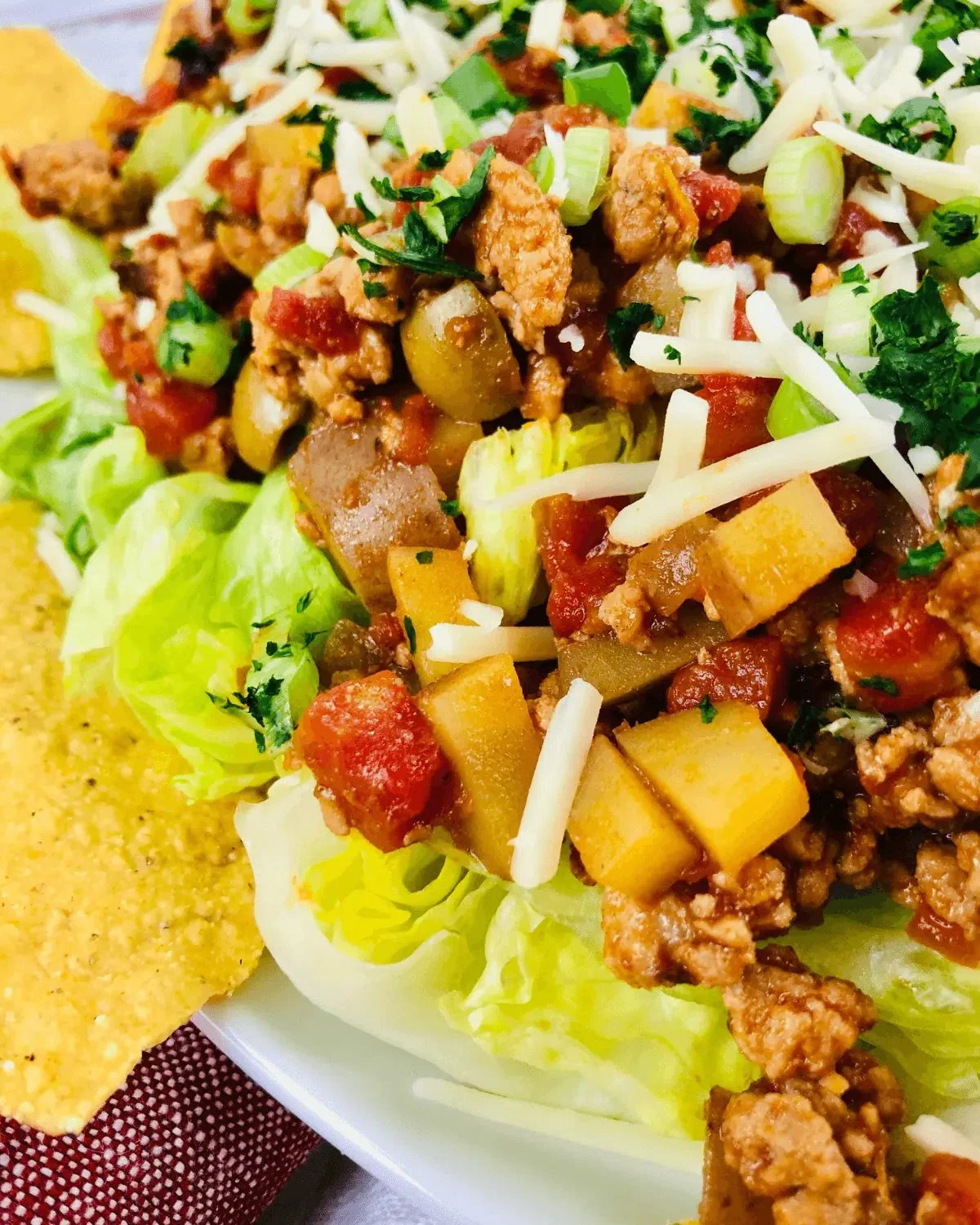 Chicken Picadillo Taco Salad