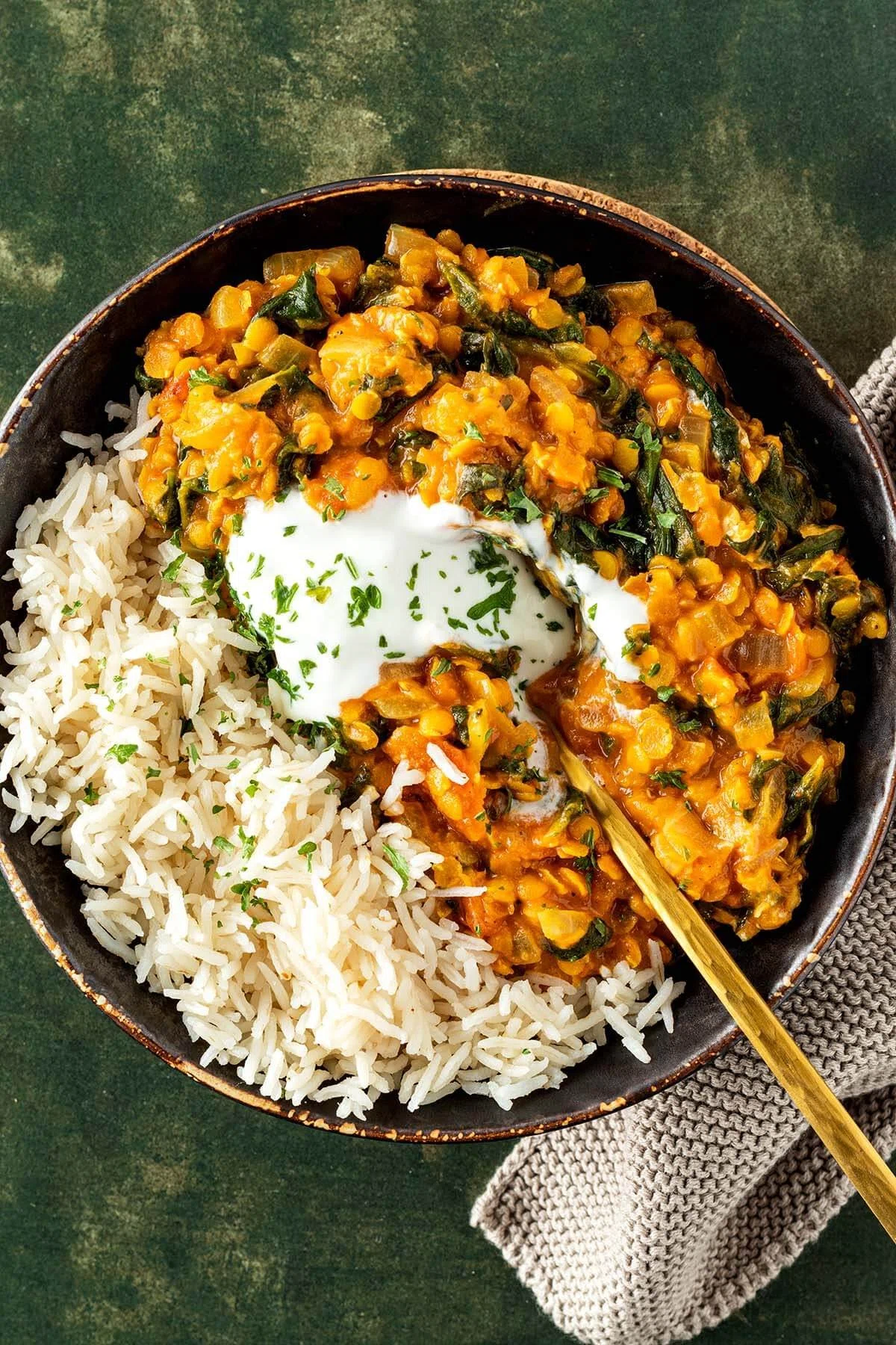 Spinach Lentil Dal