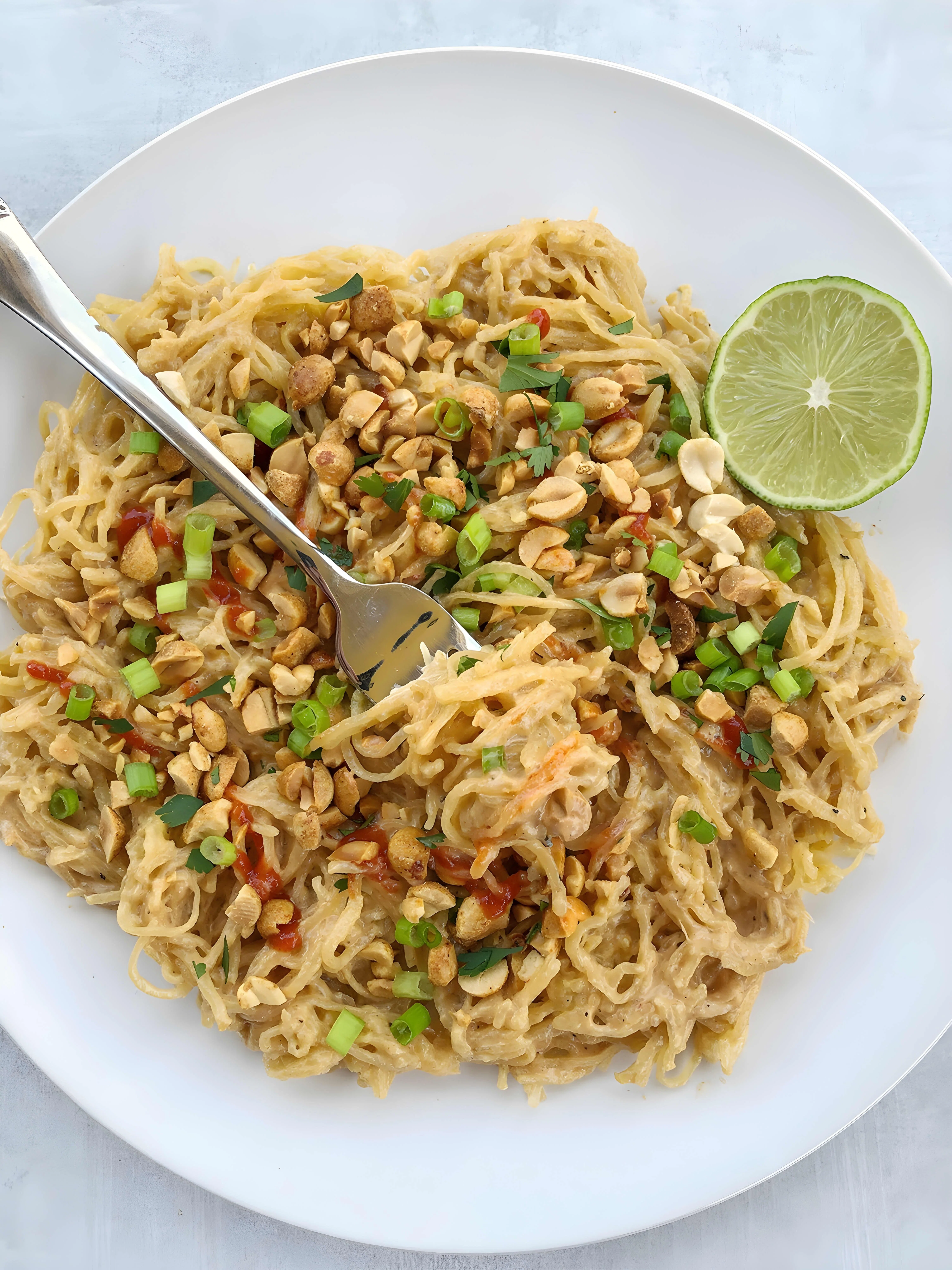 Spaghetti Squash with Peanut Sauce