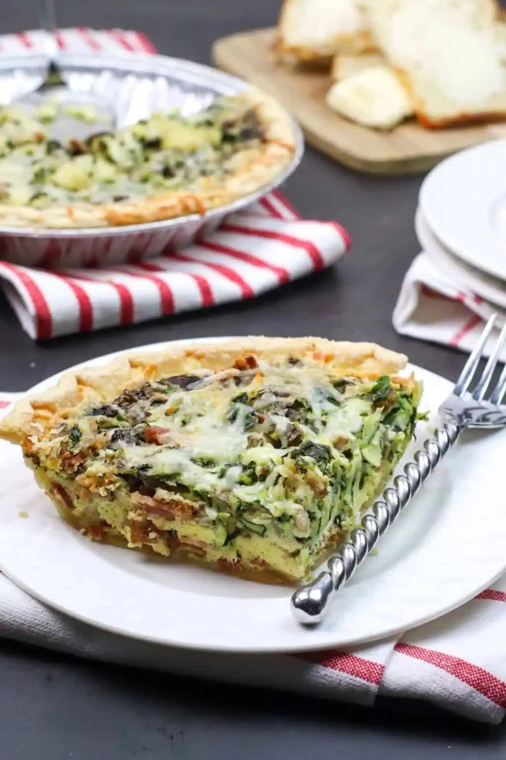 Spinach and Bacon Quiche