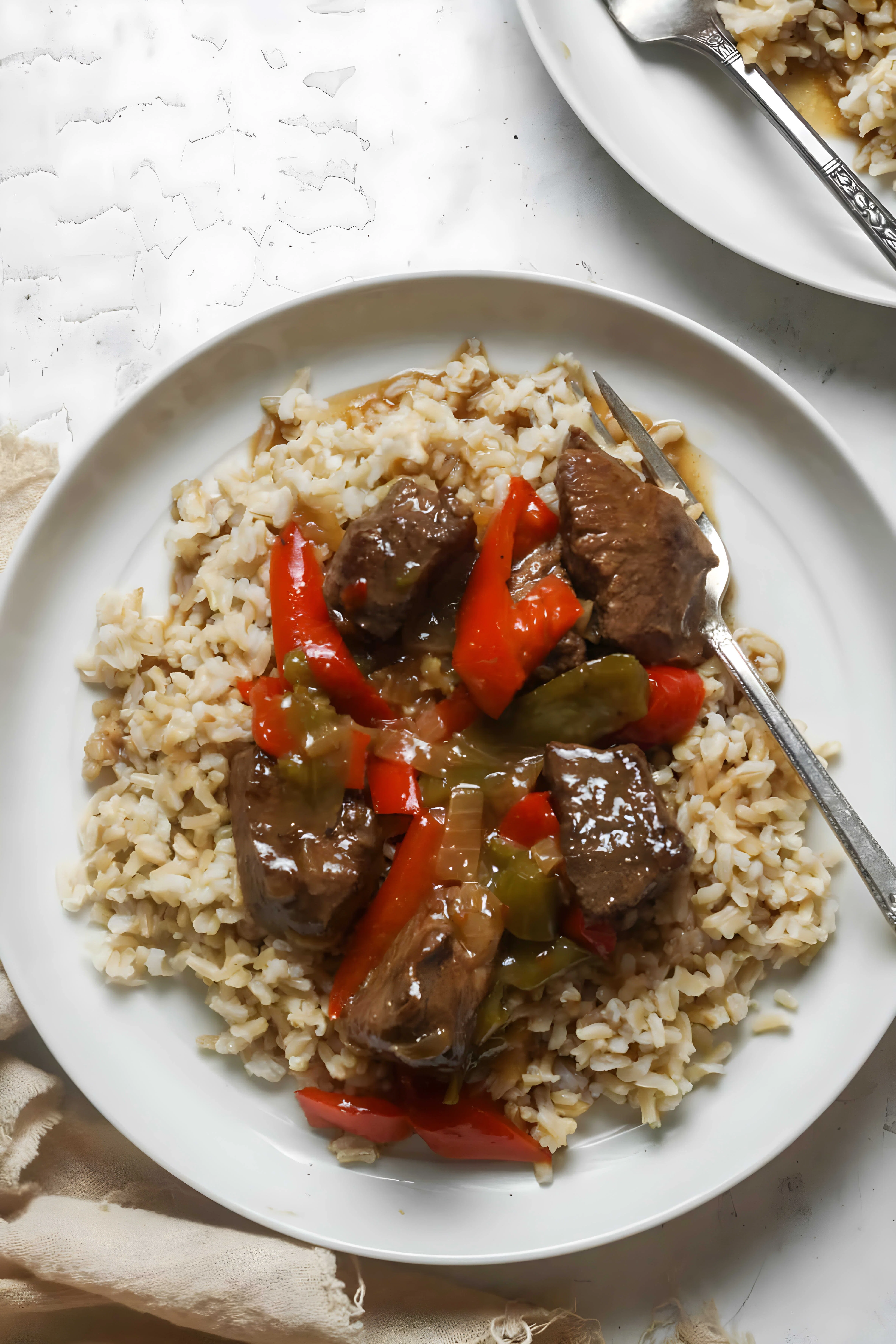 Beef Tips and Rice
