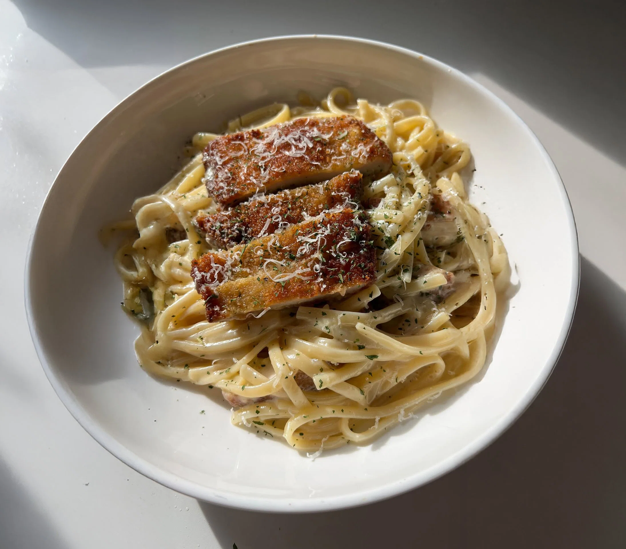 Crispy Chicken Alfredo