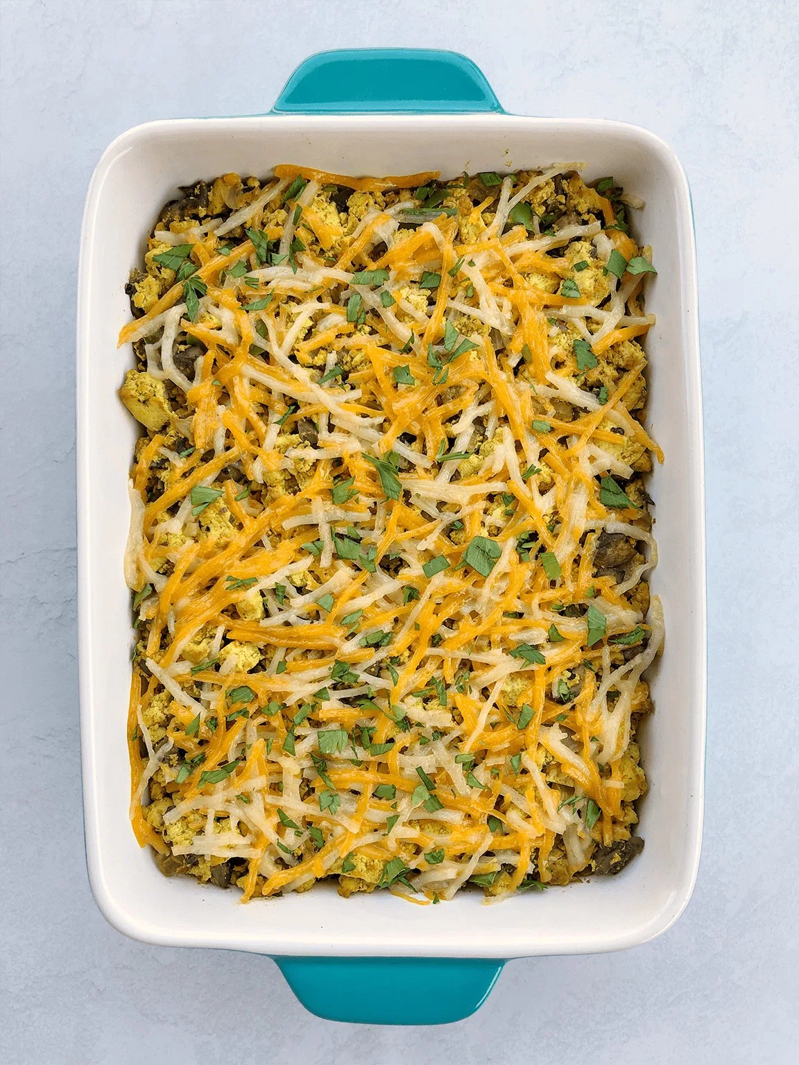 Tofu Scramble Tater Tot Casserole