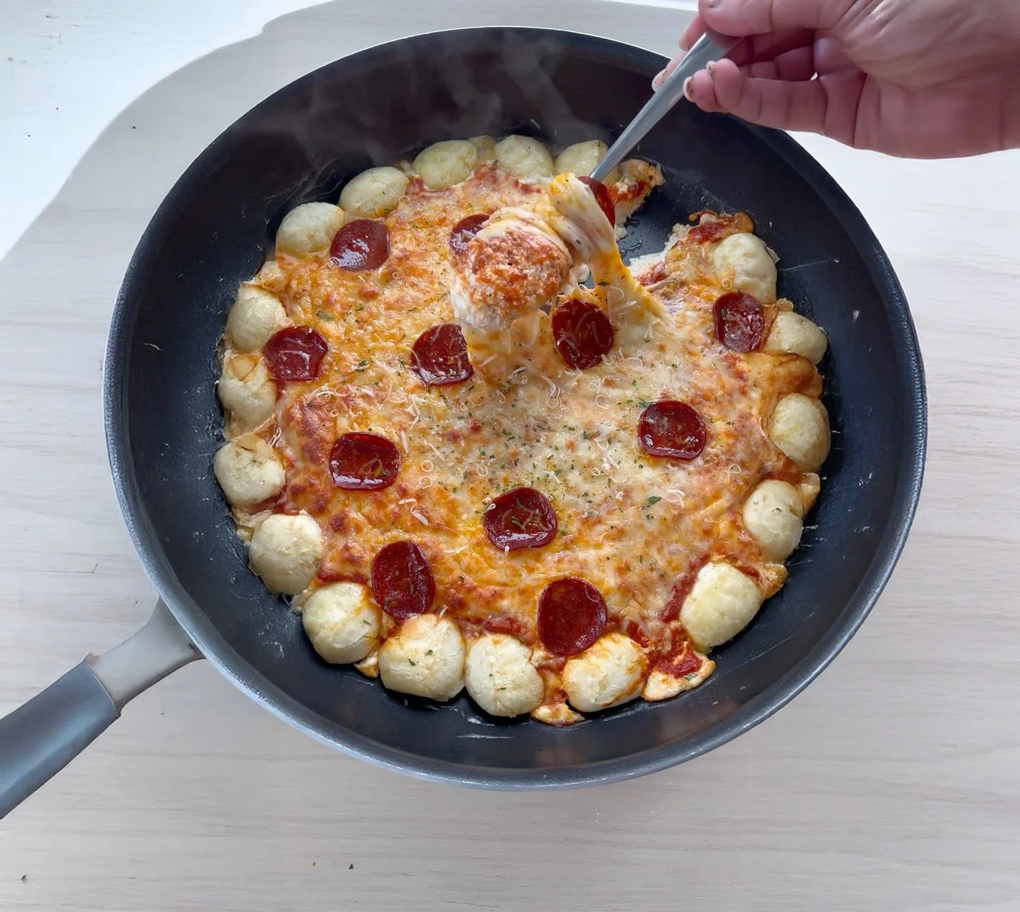 Cheesy Pizza Dip with Garlic Cheese Bread