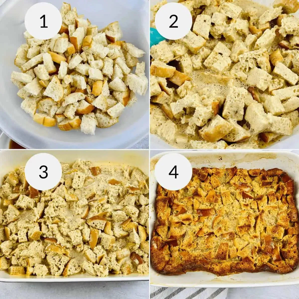 Bread Pudding with Vanilla Sauce
