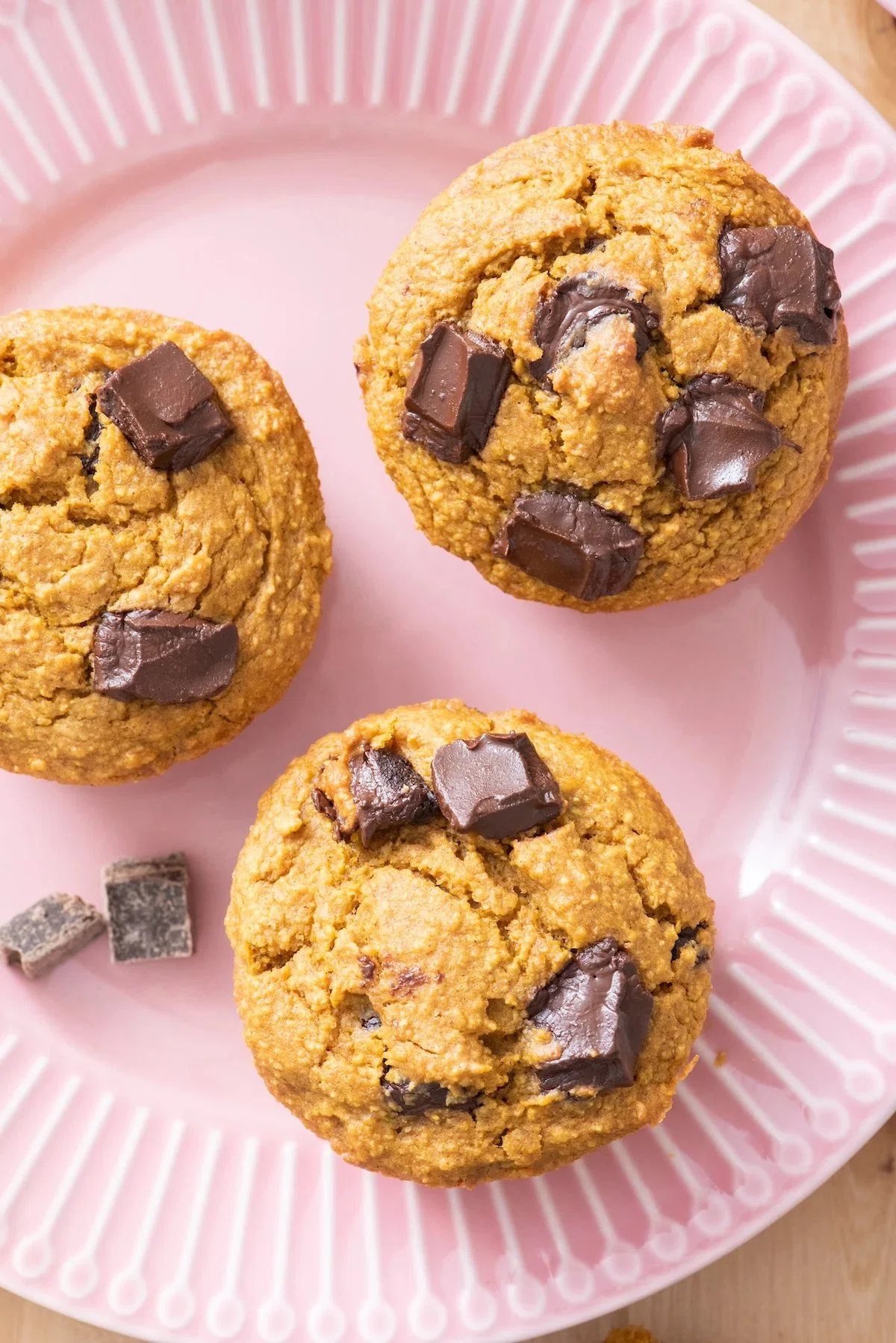 Flourless Pumpkin Chocolate Muffins