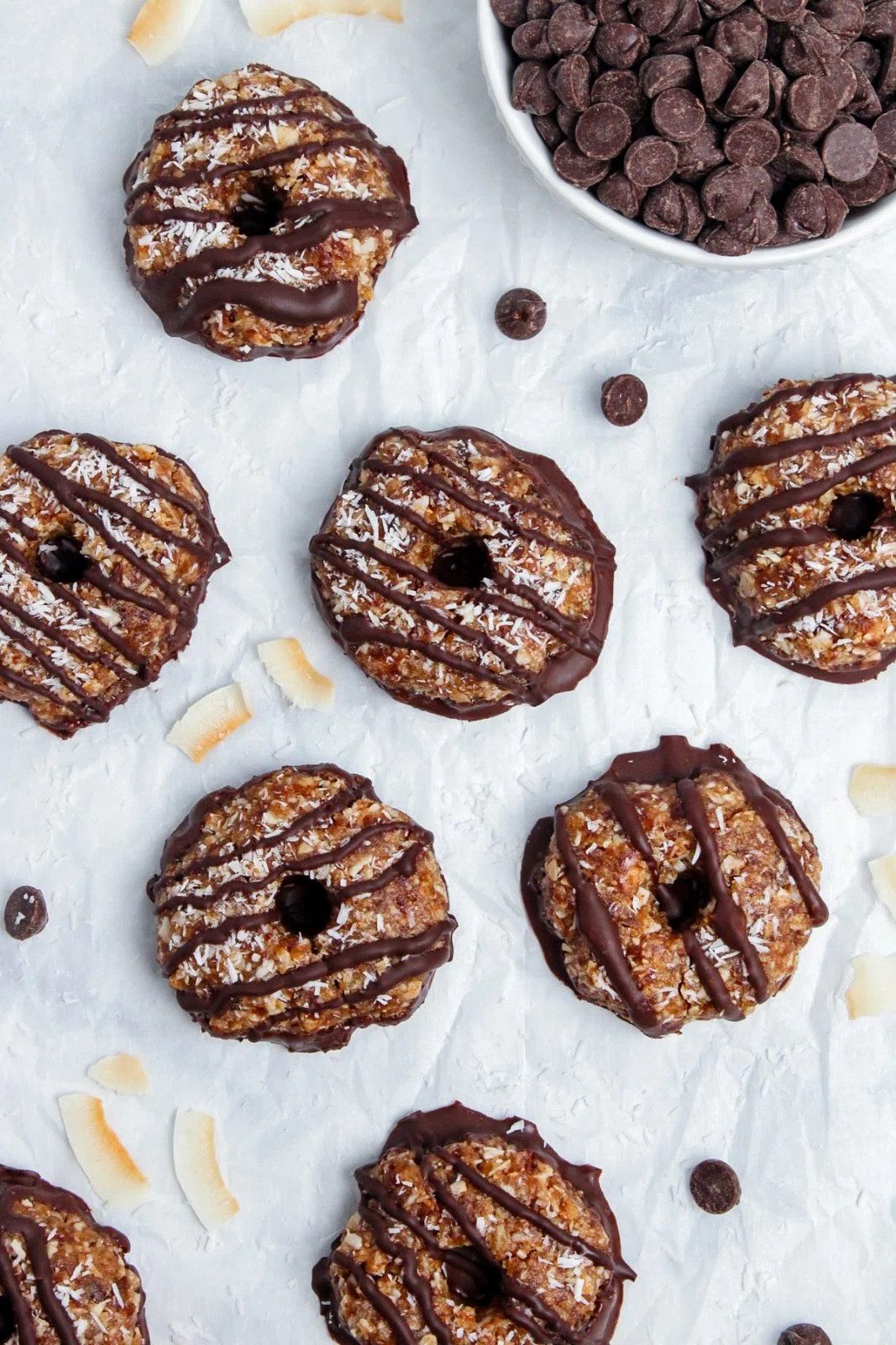 Healthy No-Bake Samoa Cookies