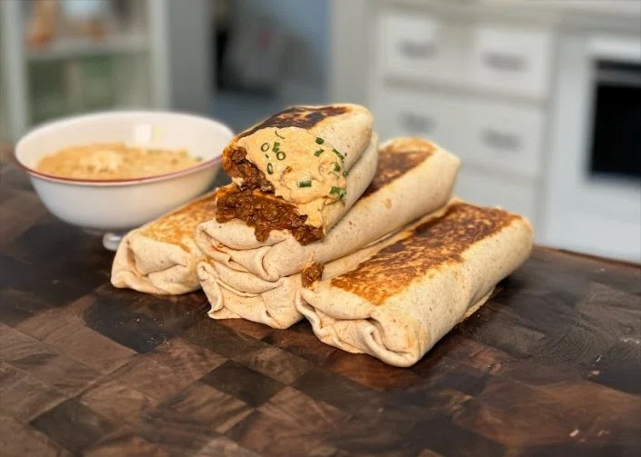 High-Protein Low-Calorie Nacho Cheese Burrito Meal Prep