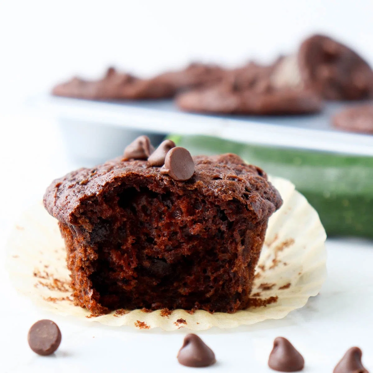Double Chocolate Zucchini Muffins