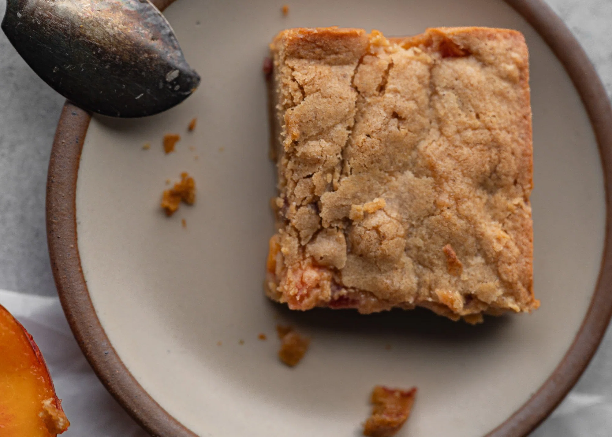 Brown Butter Peach Blondies