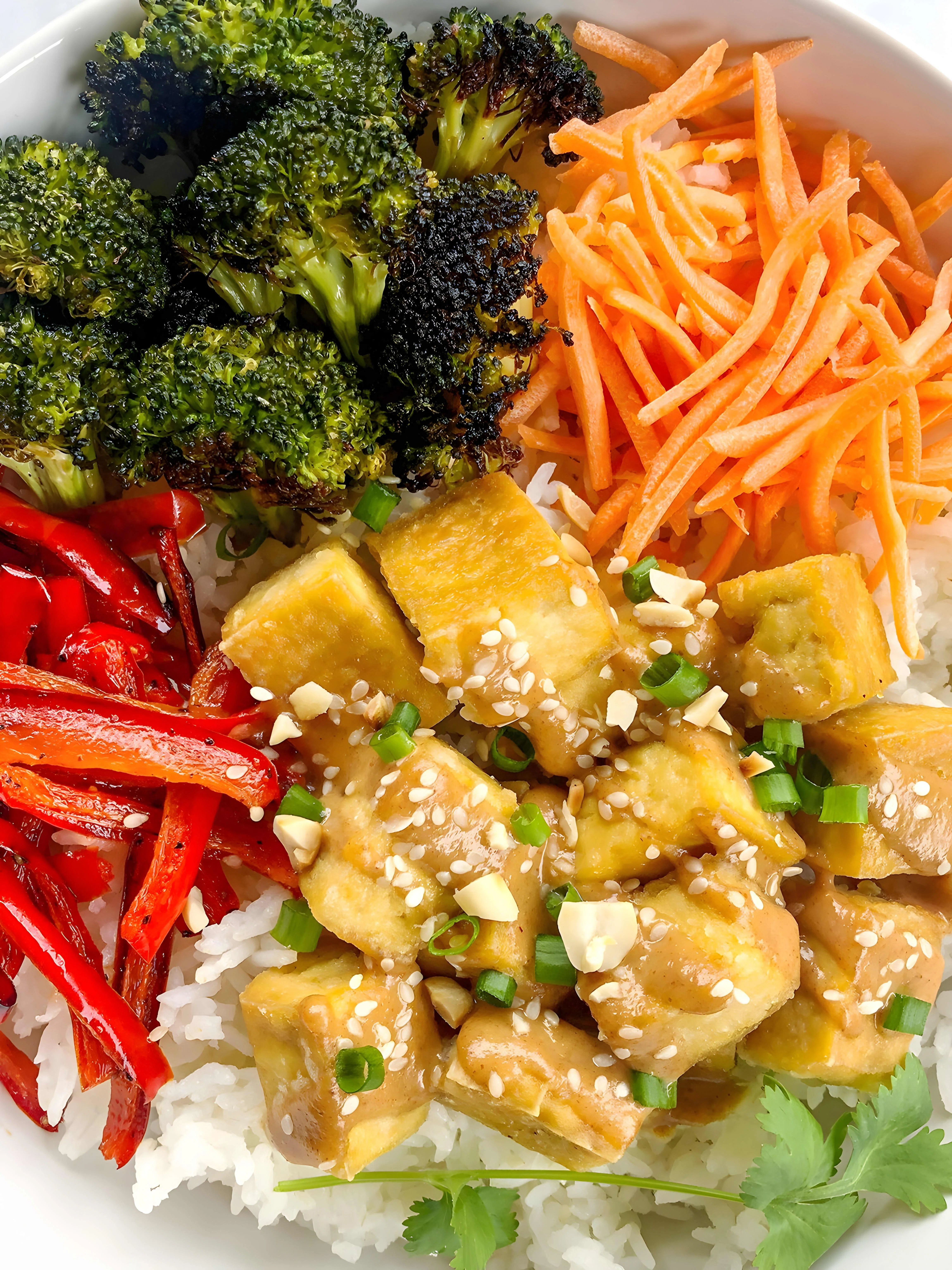 Peanut Tofu Bowls