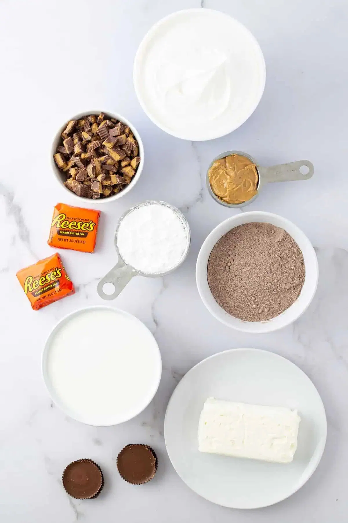 No-Bake Chocolate and Peanut Butter Pie