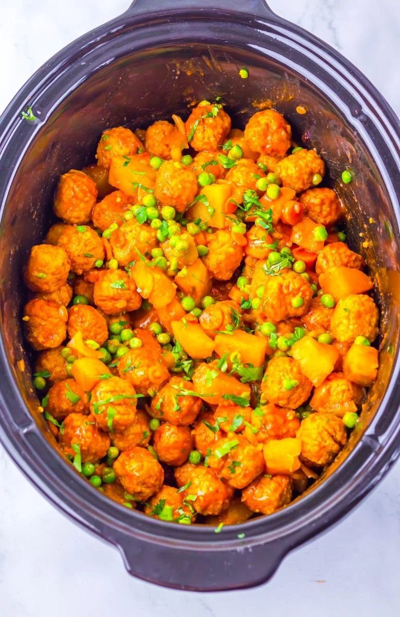 Slow Cooker Meatball Stew Recipe