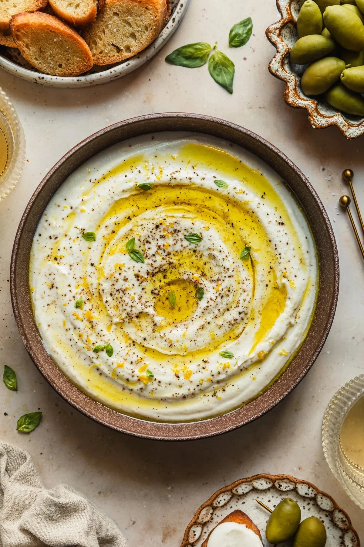 10-Minute Lemony Whipped Ricotta Dip
