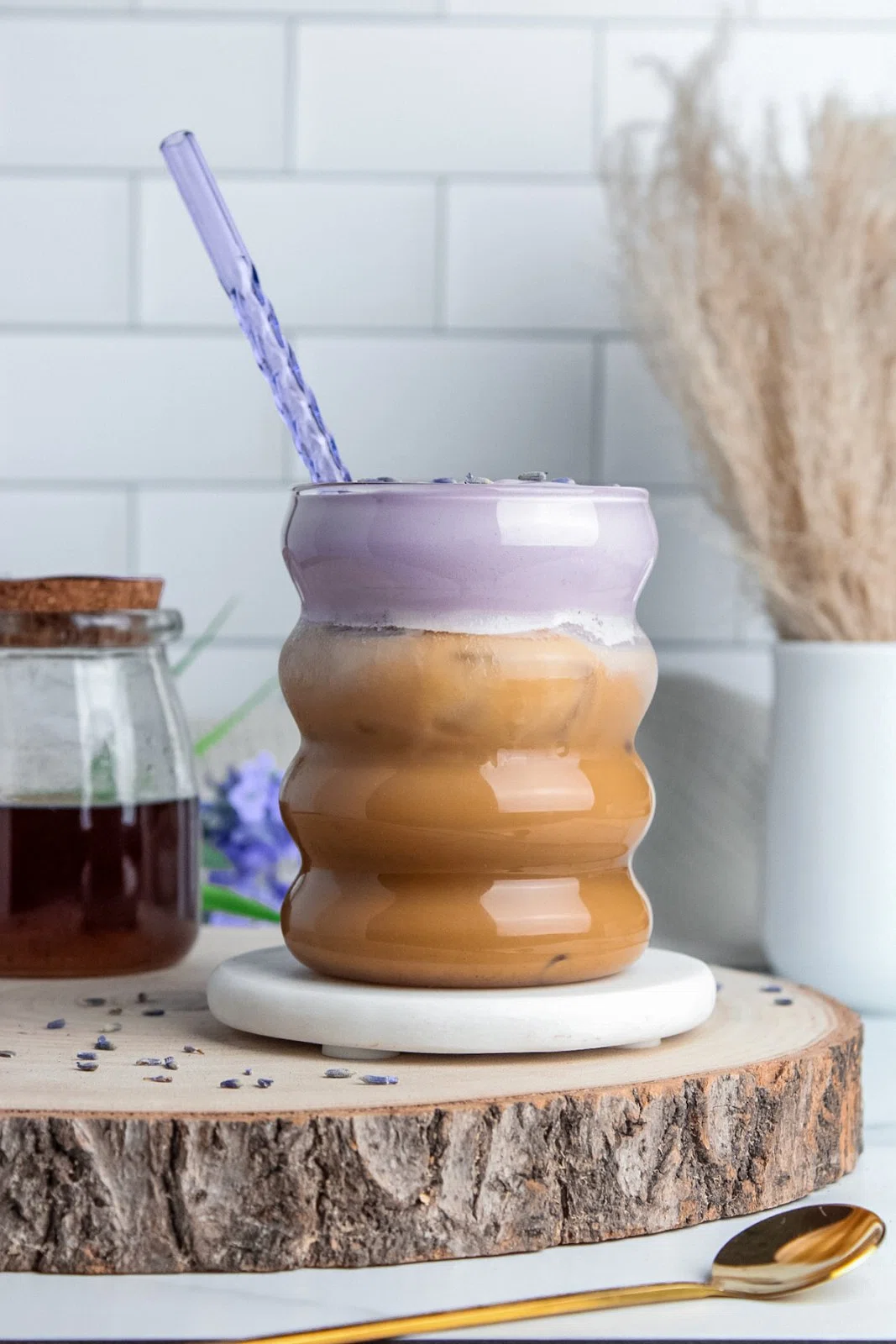 Iced Lavender Cream Oat Milk Latte
