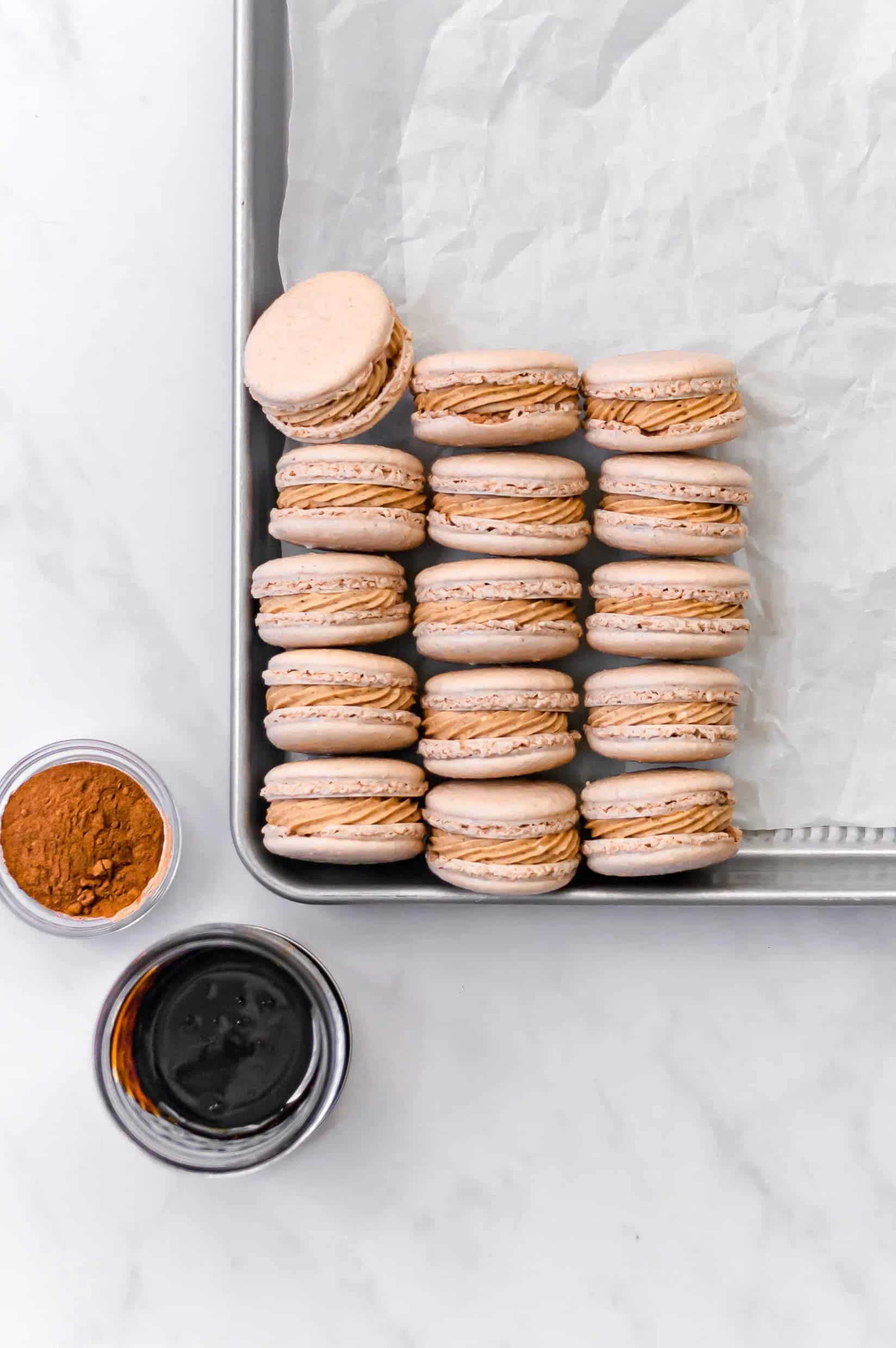 Spiced Macarons with Gingerbread German Buttercream