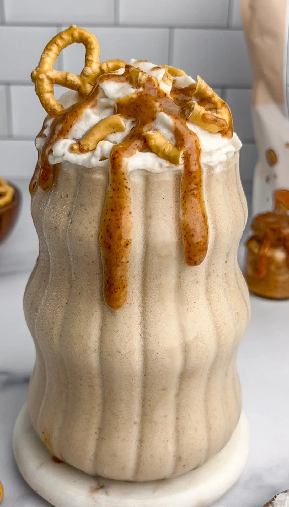 Salted Caramel Pretzel Protein Smoothie