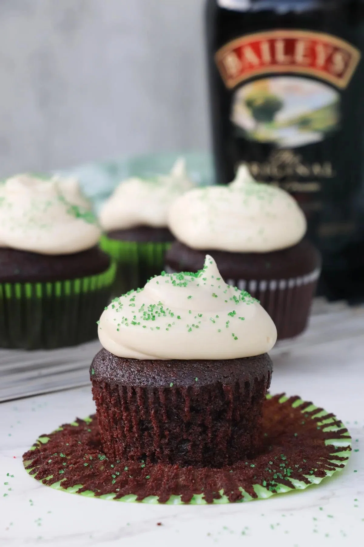 Irish Cream Chocolate Cupcakes
