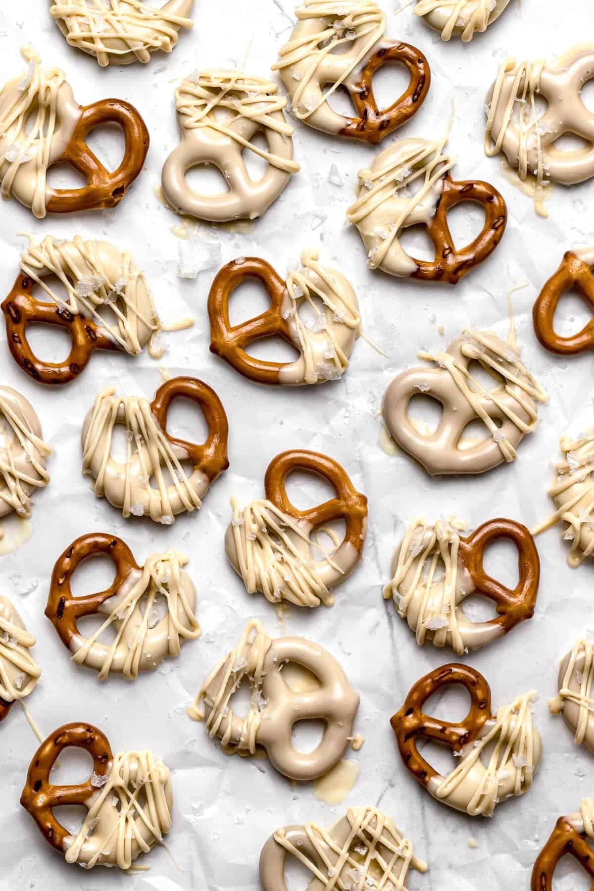 Caramelized White Chocolate Covered Pretzels