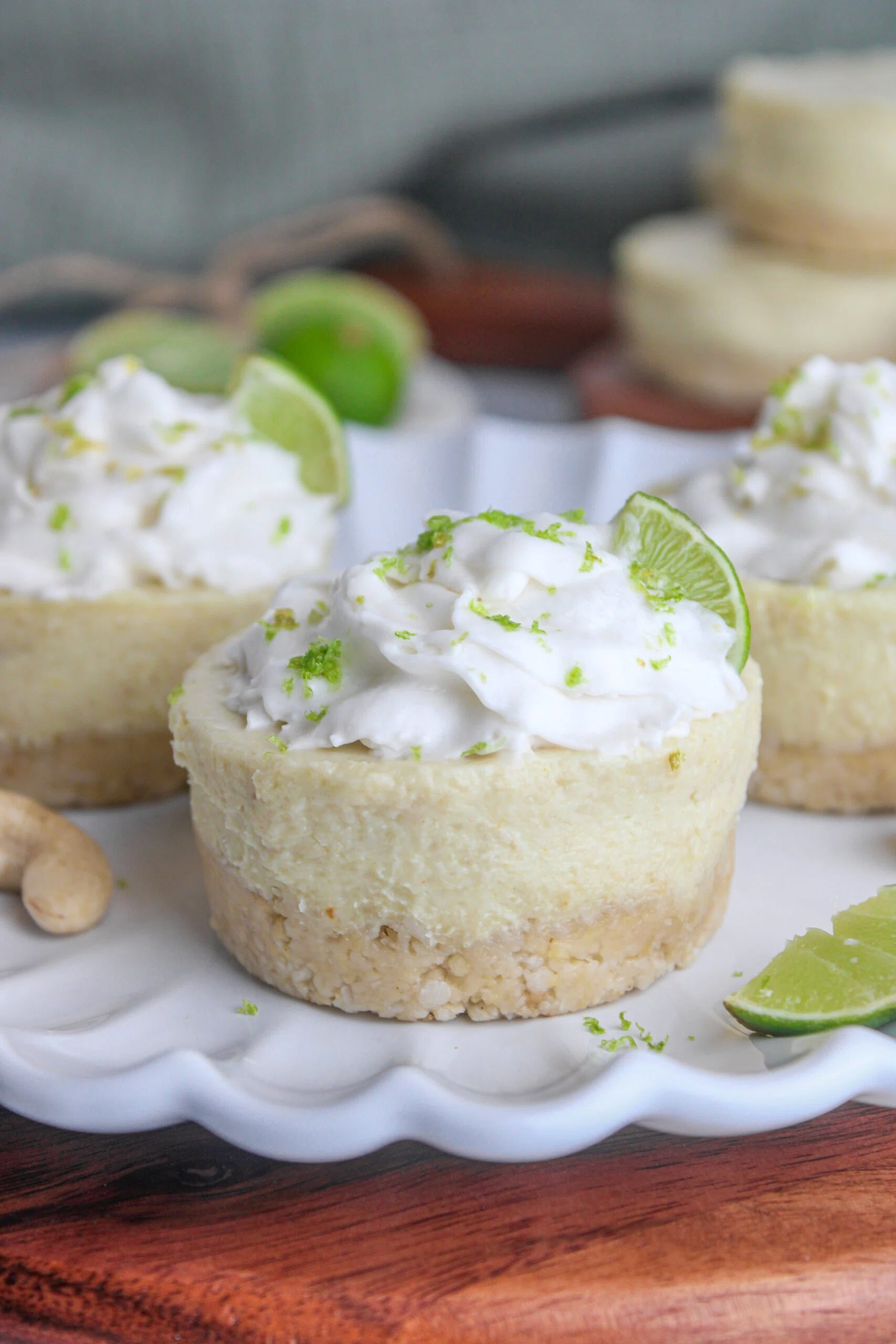 Vegan Mini Key Lime Cheesecakes