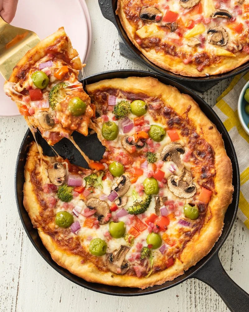 Deep Dish Cast Iron Pizza