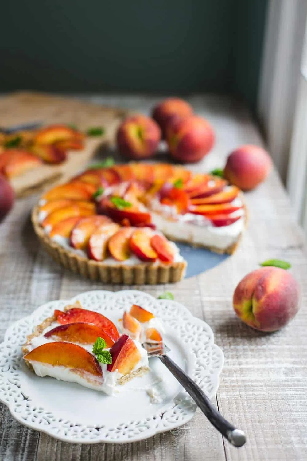 No Bake Peach Pie (V + GF)