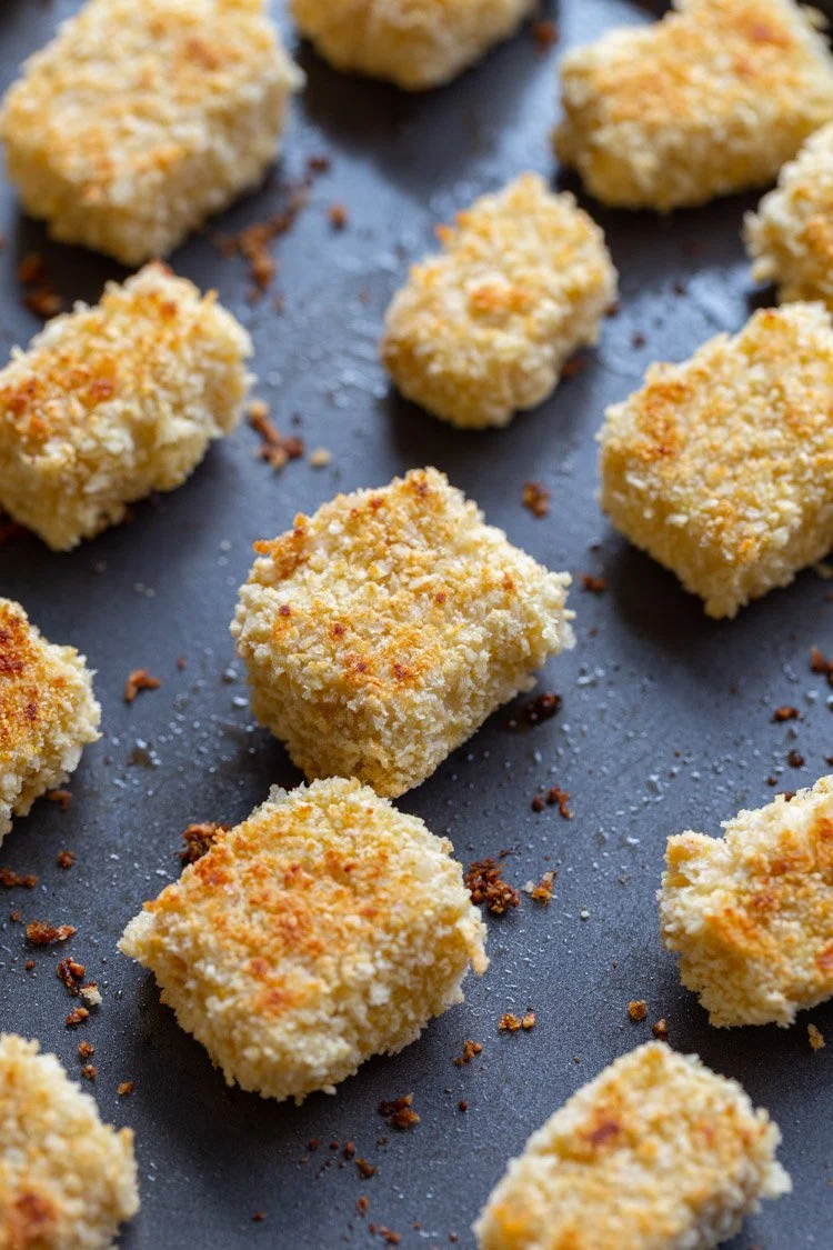 Vegan Parmesan Crusted Tofu