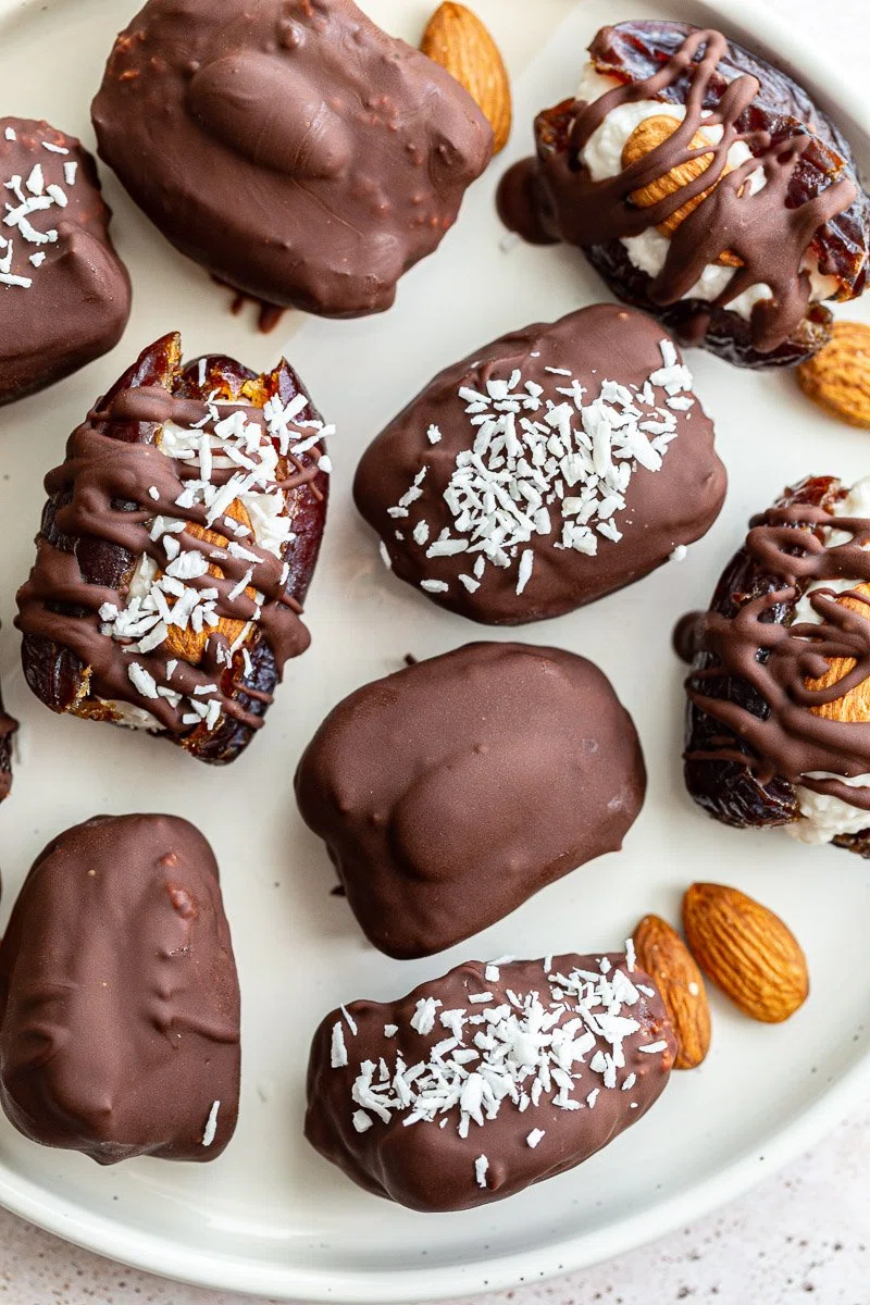 Almond Joy Stuffed Dates