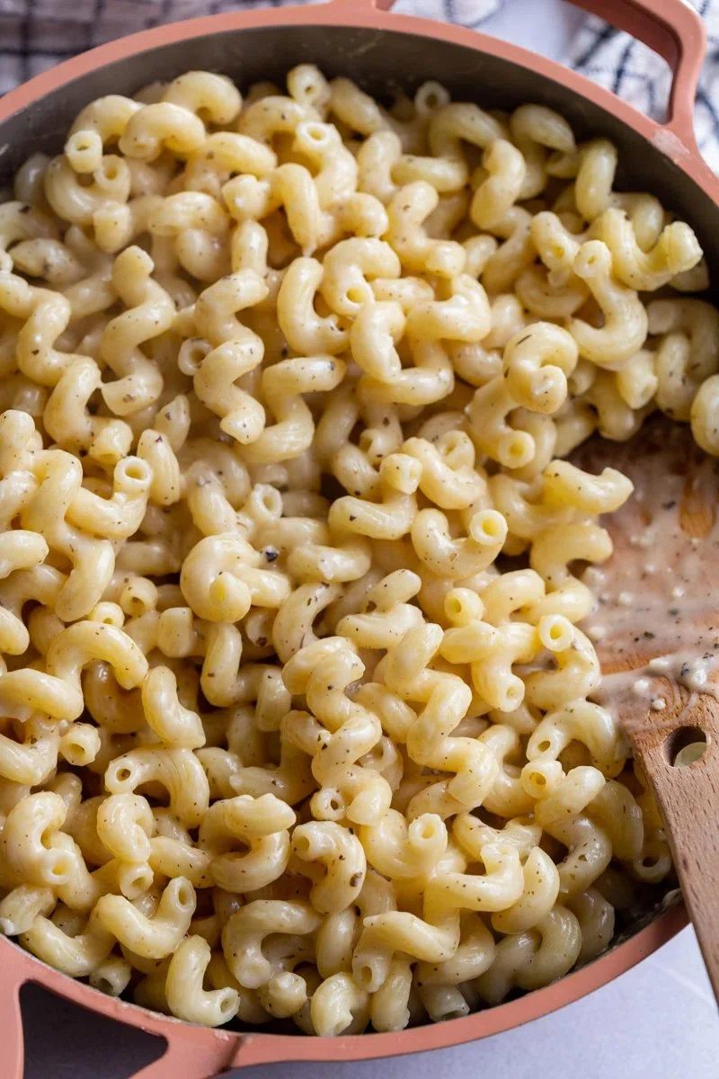 Cavatappi Pasta with Cream Sauce