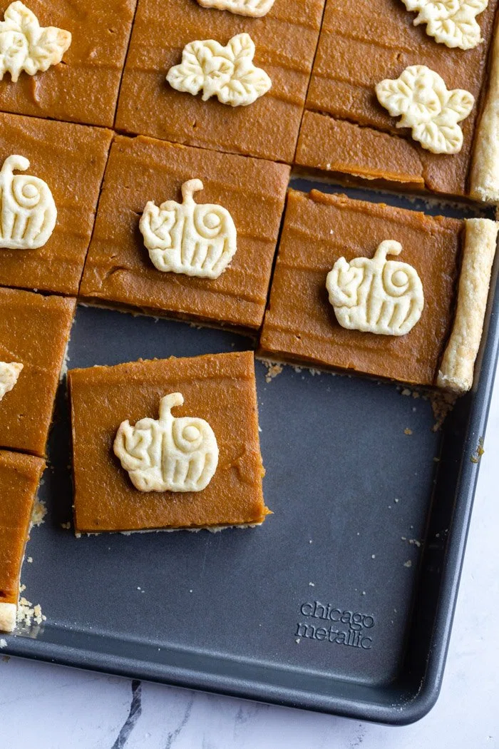Sheet Pan Pumpkin Pie
