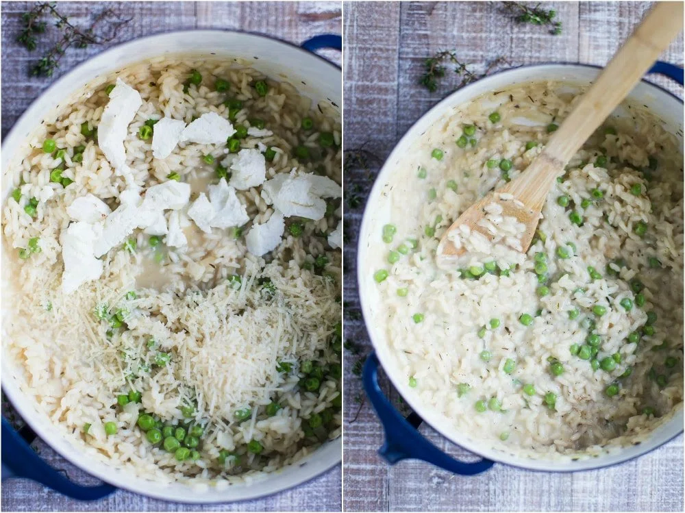 Spring Pea & Goat Cheese Risotto