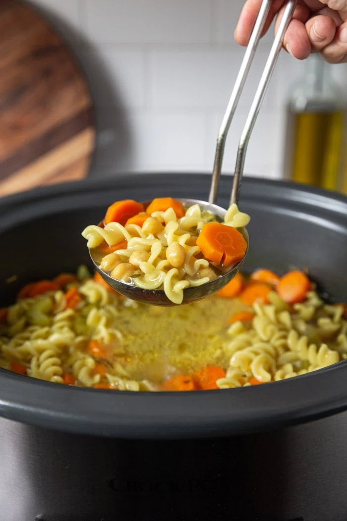 Crock-Pot Chickpea Noodle Soup