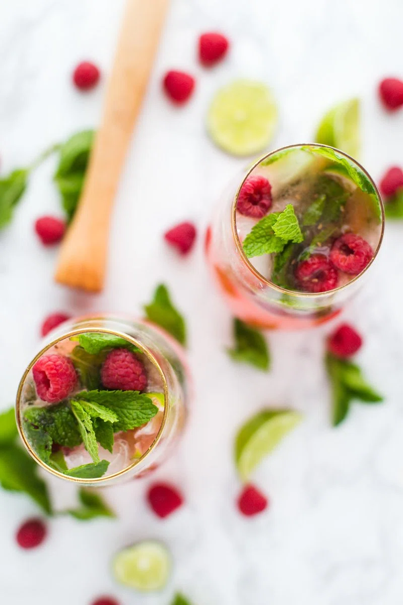 Raspberry Virgin Mojito
