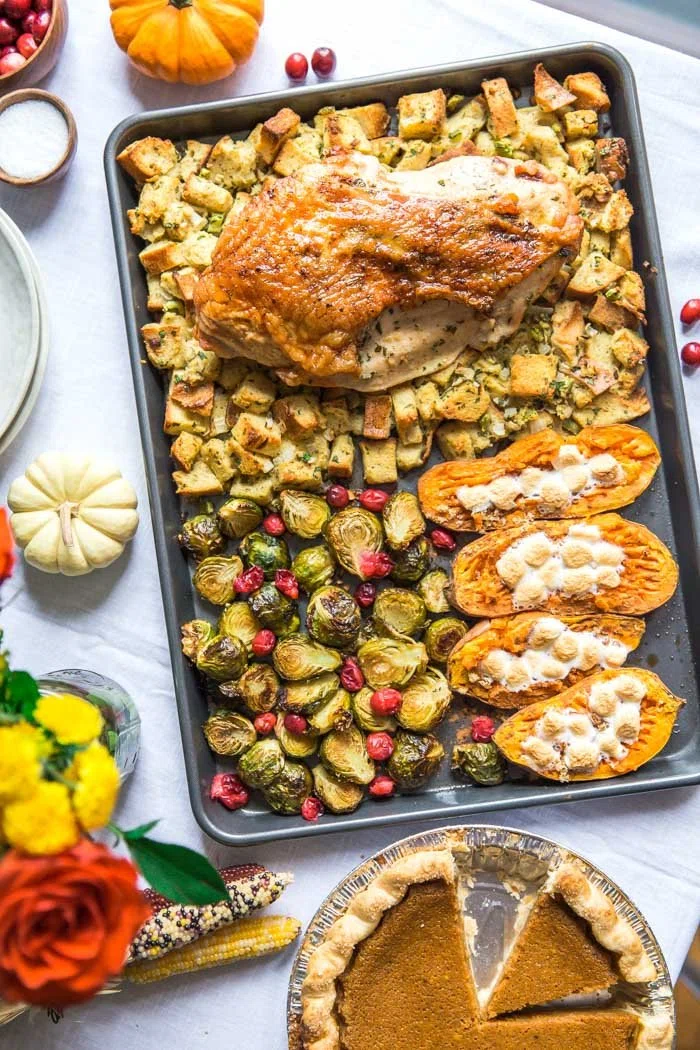 Sheet Pan Thanksgiving Dinner for 2