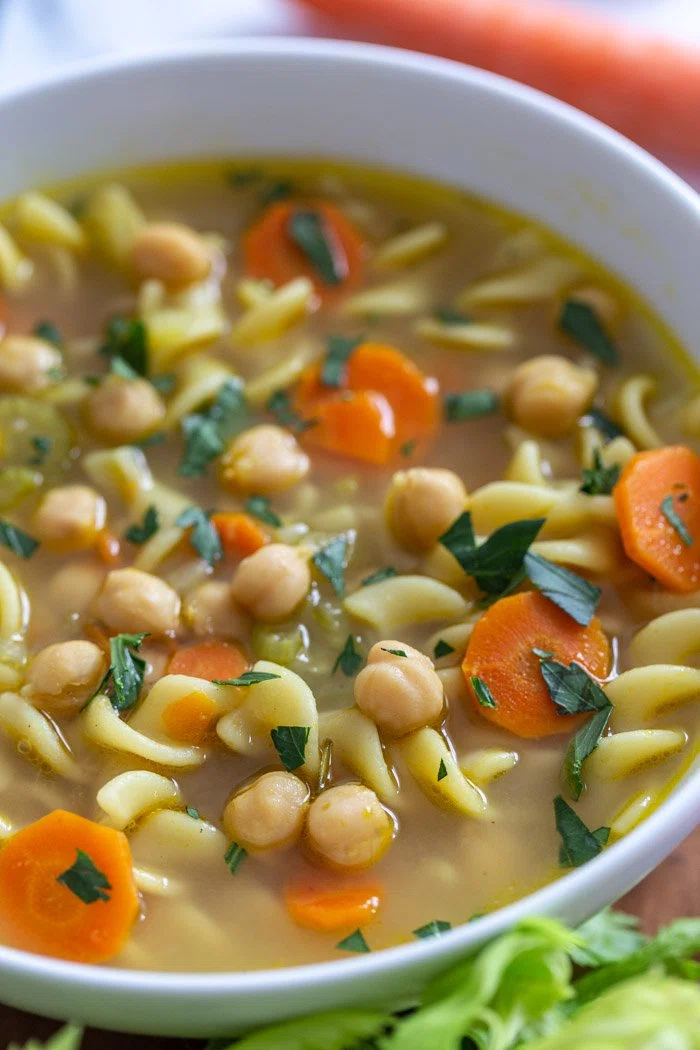 Crock-Pot Chickpea Noodle Soup
