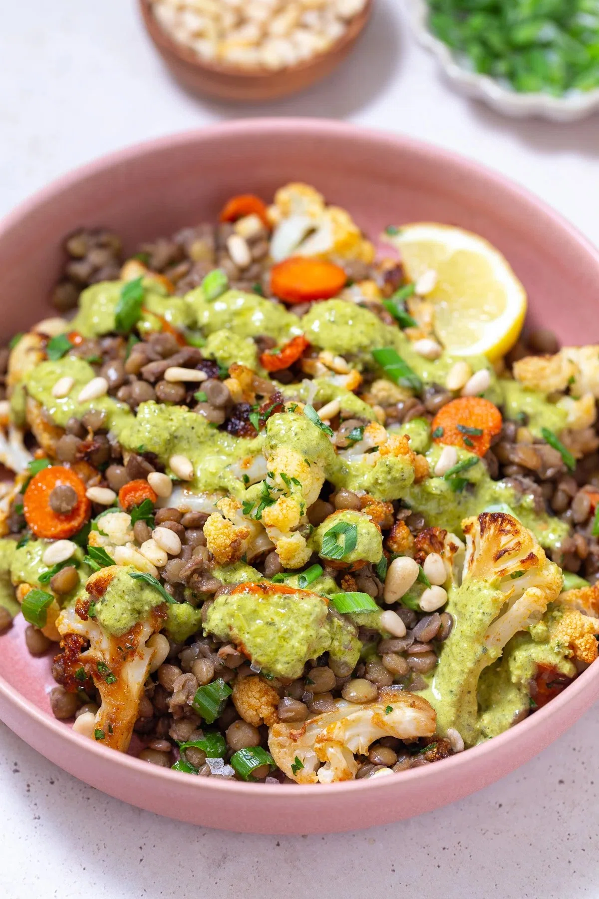 Lentil Salad with Warm Vegetables