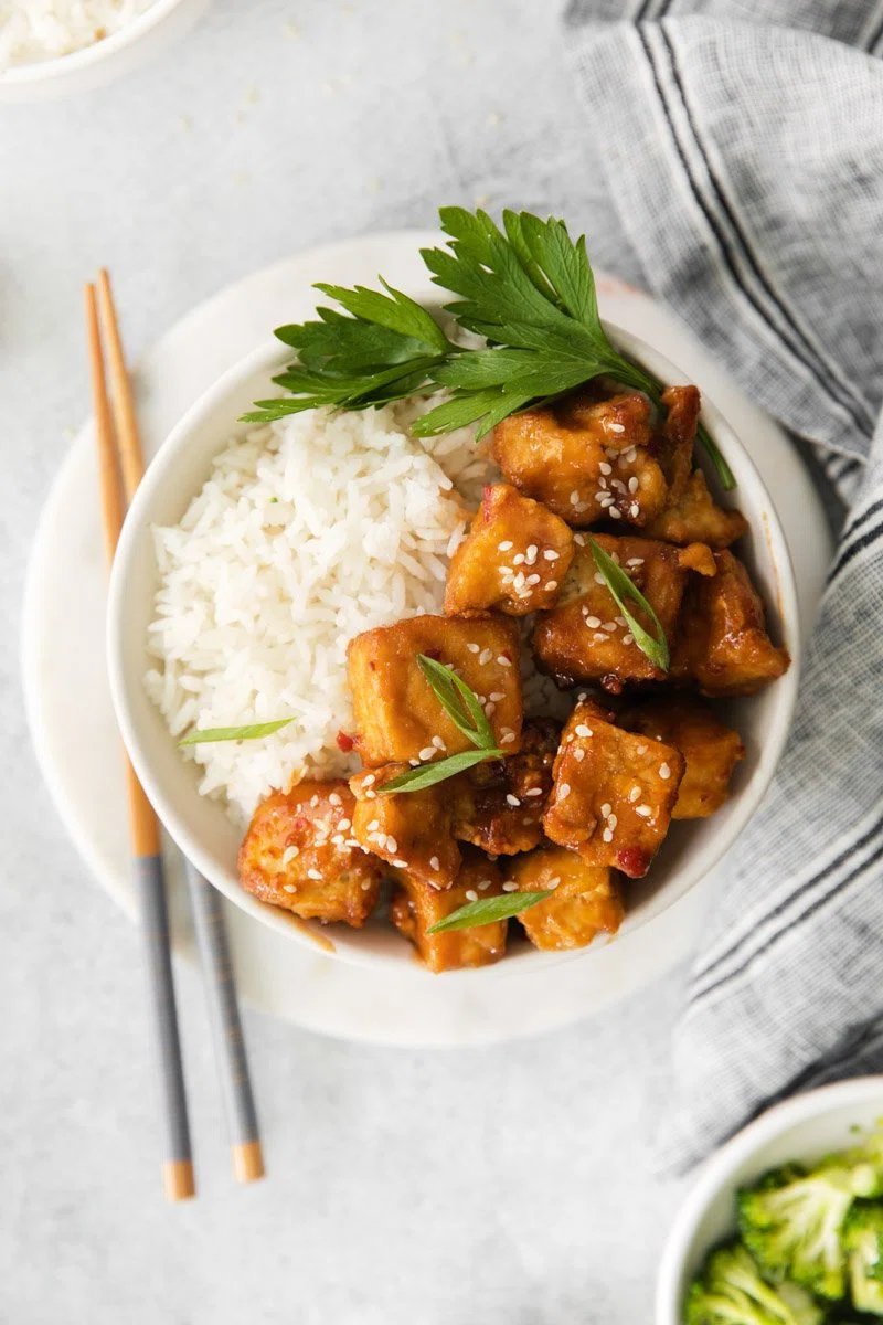Air Fryer Spicy Tofu