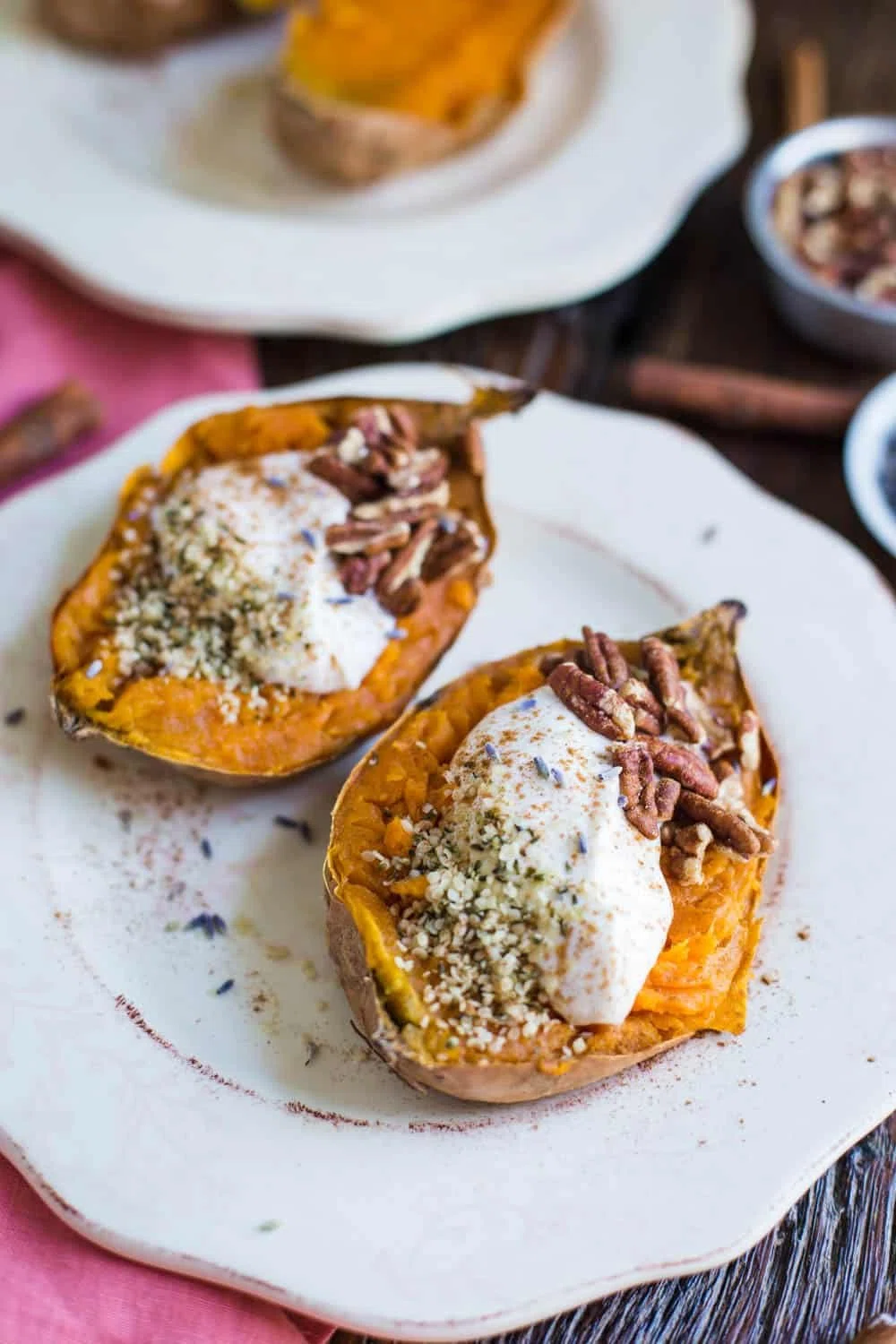 Breakfast Baked Sweet Potatoes