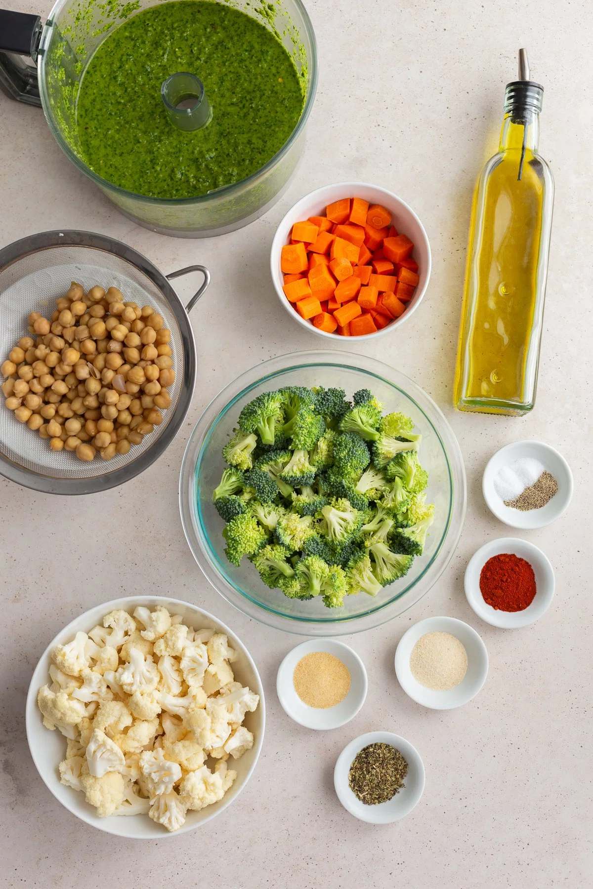 Roasted Veggie Chimichurri Bowls