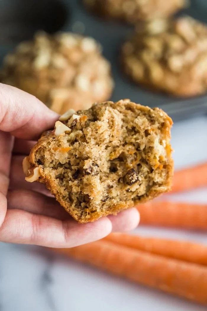 Healthy Carrot Cake Muffins
