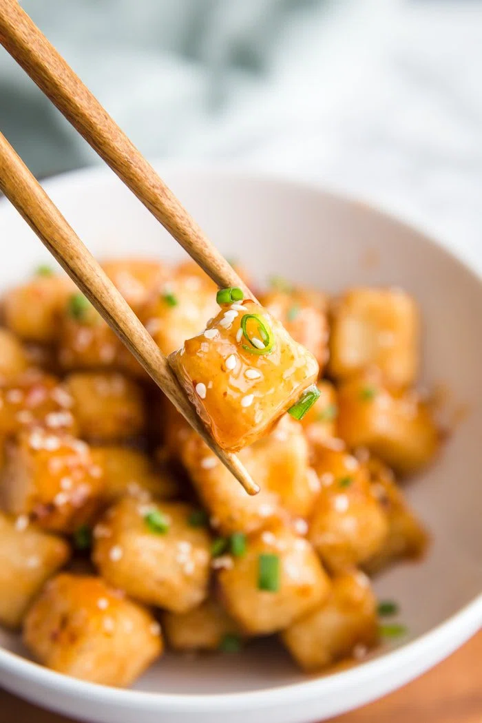 Crispy Tofu with Sweet Chile Sauce
