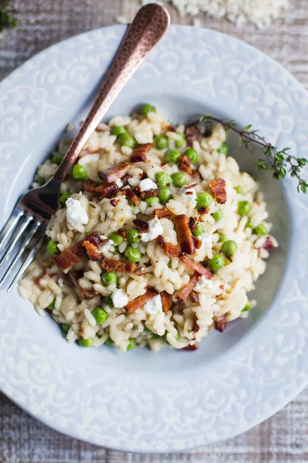 Spring Pea & Goat Cheese Risotto