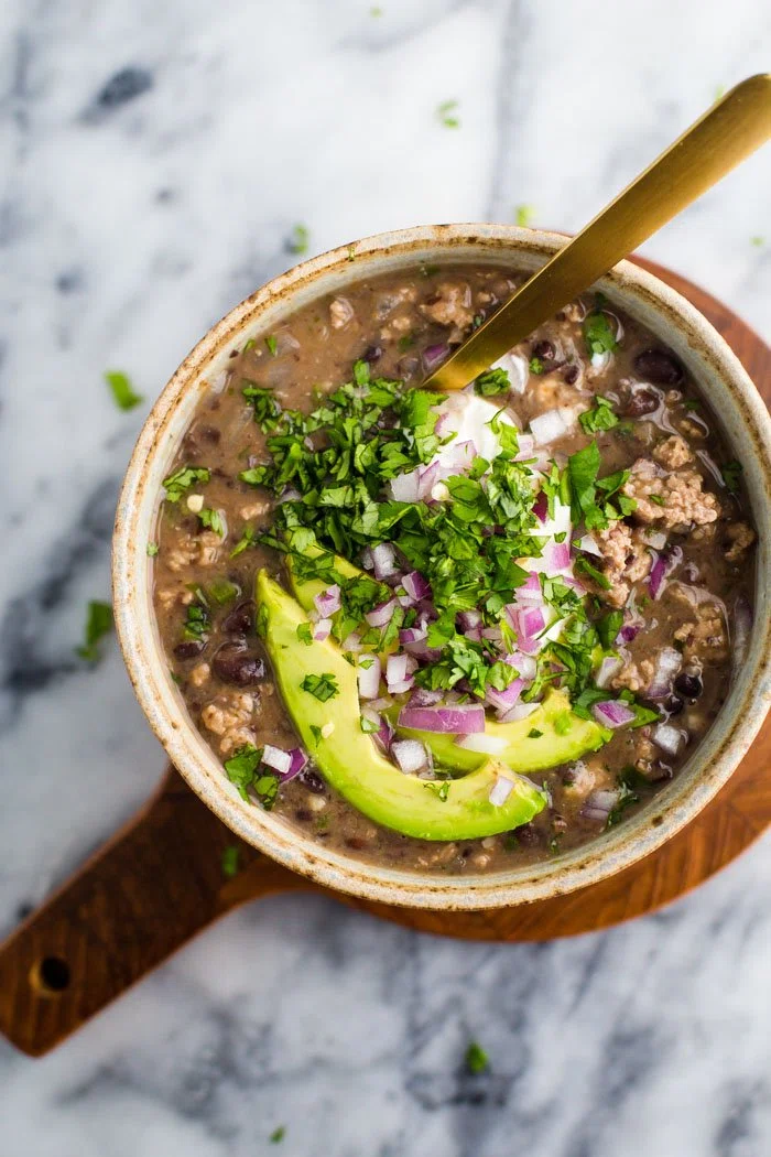Spicy Black Bean Stew w/ Turkey