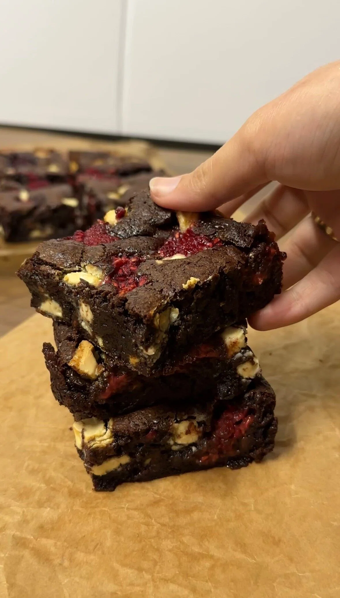 Raspberry White Chocolate Brownies