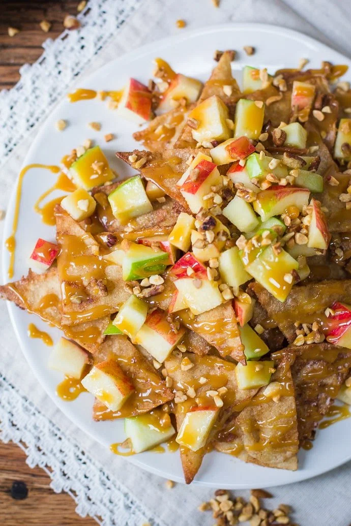 Caramel Apple Dessert Nachos